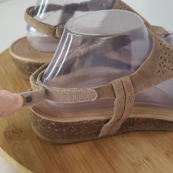 Aetrex Sandalistas Tan Leather Thong Sandal Women's Size 11 - Picture 5 of 10